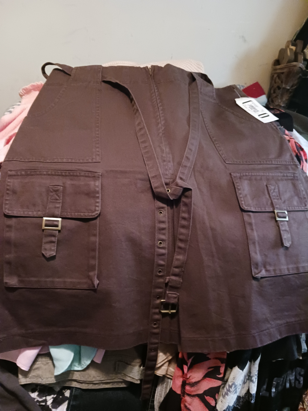 Clio Brown A-Line Cargo Skirt with Belt